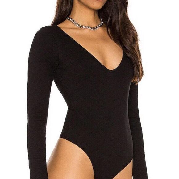 LOVERS + FRIENDS Amza Black Bodysuit Size XXS NWT $108 (8-15) - Picture 3 of 5